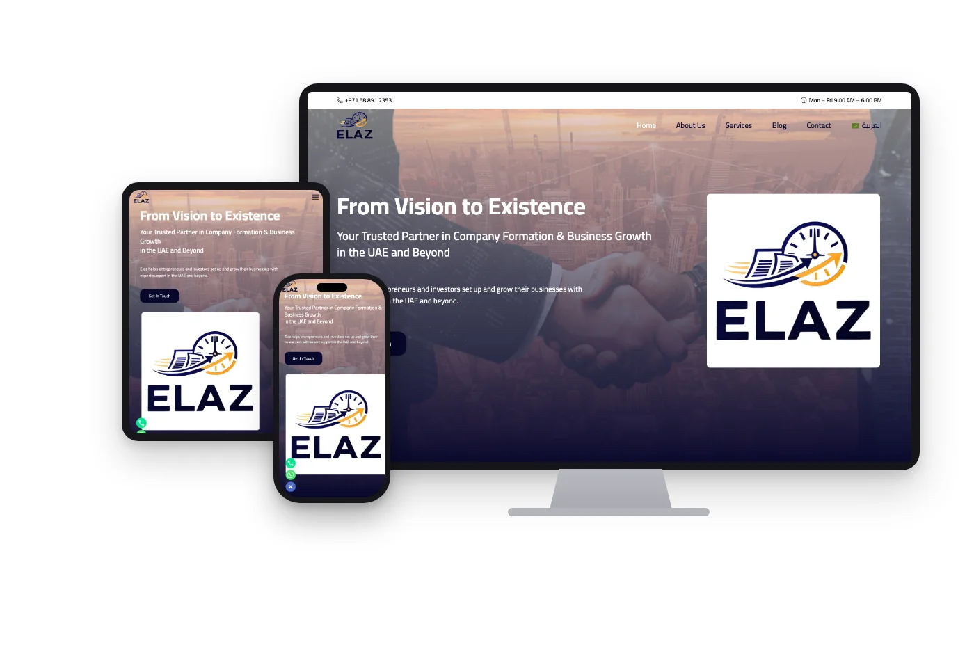 تطوير و تصميم موقع شركة إيلاز لتأسيس الشركات
